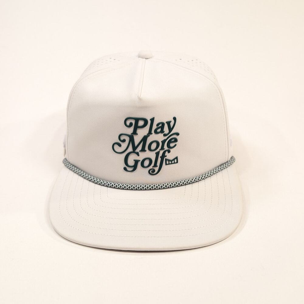 Melin Coronado Hydro Links Collection White Baseball Cap Play More Golf White
